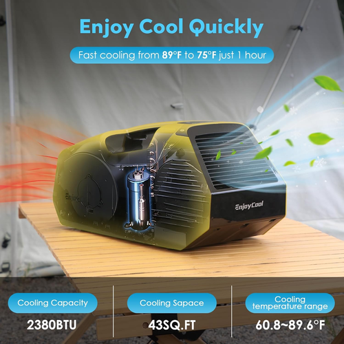 2380BTU Camping Air Conditioners - 14Lb Tent Air Conditioner with Remote Control - Picture 2 of 8