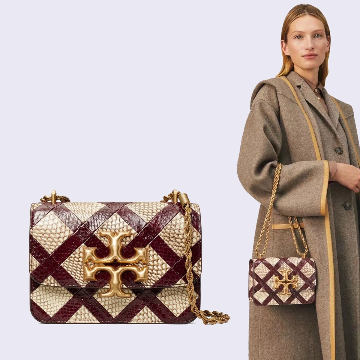 Tory burch snake online print bag