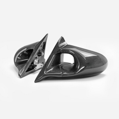 For BMW E36 Coupe 2 Door RHD Carbon Fiber Aero Mirror Rearview Side Mirror Pair