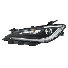 Driver Side For 2015-2017 Chrysler 200 Halogen Headlight w/ LED DRL Chrome Trim