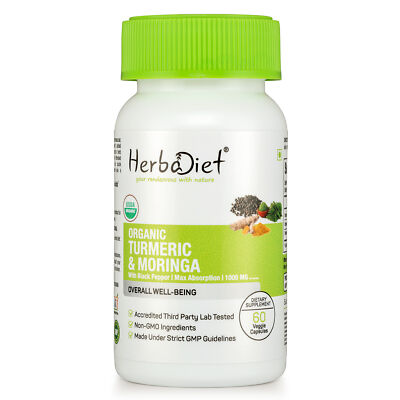 Turmeric Curcumin with Black Pepper & Moringa Oleifera Capsules Immune Support