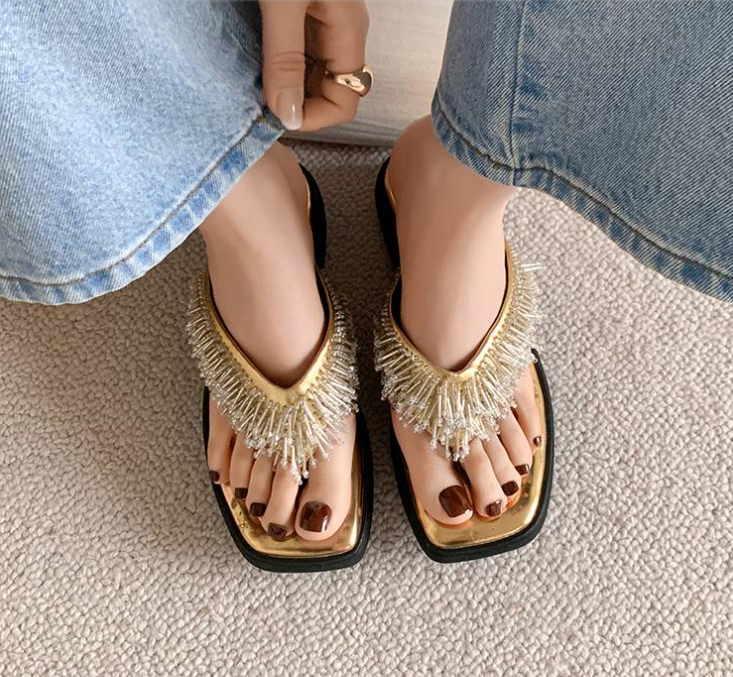 PANTOFOLA D’ORO Scarpe sandali ciabatte donna moda pelle punta clip nappa perizoma mules ESIM