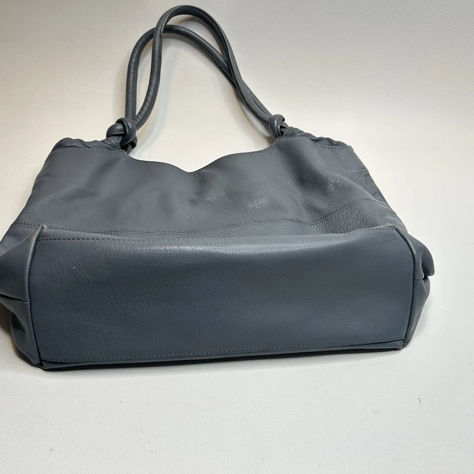 *Boho Slouchy BANANA REPUBLIC Cuero Gris Hobo Bolso Trenzado Cartera Lg Foto 4 de 4