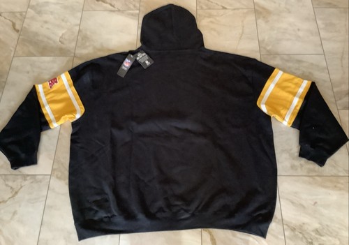 Sudadera con Capucha Pittsburgh Steelers Negra/Dorada 6X Algodón Logotipo Equipo Primario Pullover Nueva con Etiquetas - Imagen 2 de 8