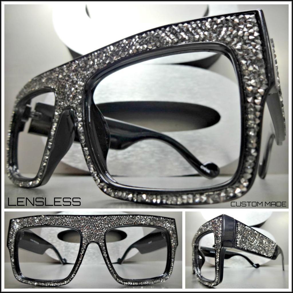 Vintage Square Frames Oversized Glasses Jeweled Amazon.com: Frienda 12 Pairs Rhinestone Glasses Women Square  main image 3