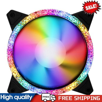 120mm Lüfter RGB Computer Gehäuselüfter Kühler klein 3pin + groß 4pin #g