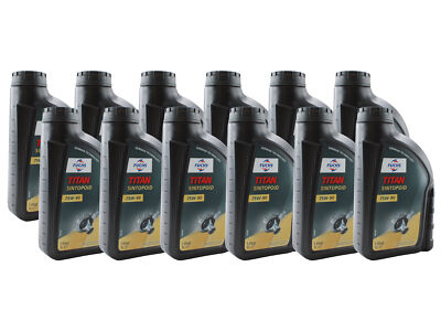 Fuchs 12 Liter TITAN SINTOPOID SAE 75W-90 Differential Gear Oil 12 x 1L