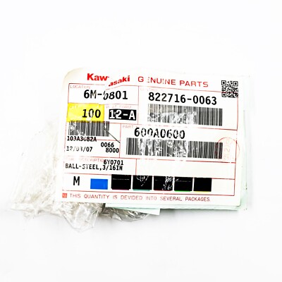 600A0600] GENUINE KAWASAKI - STEEL BALL (1 Set - 10 ea.) | eBay