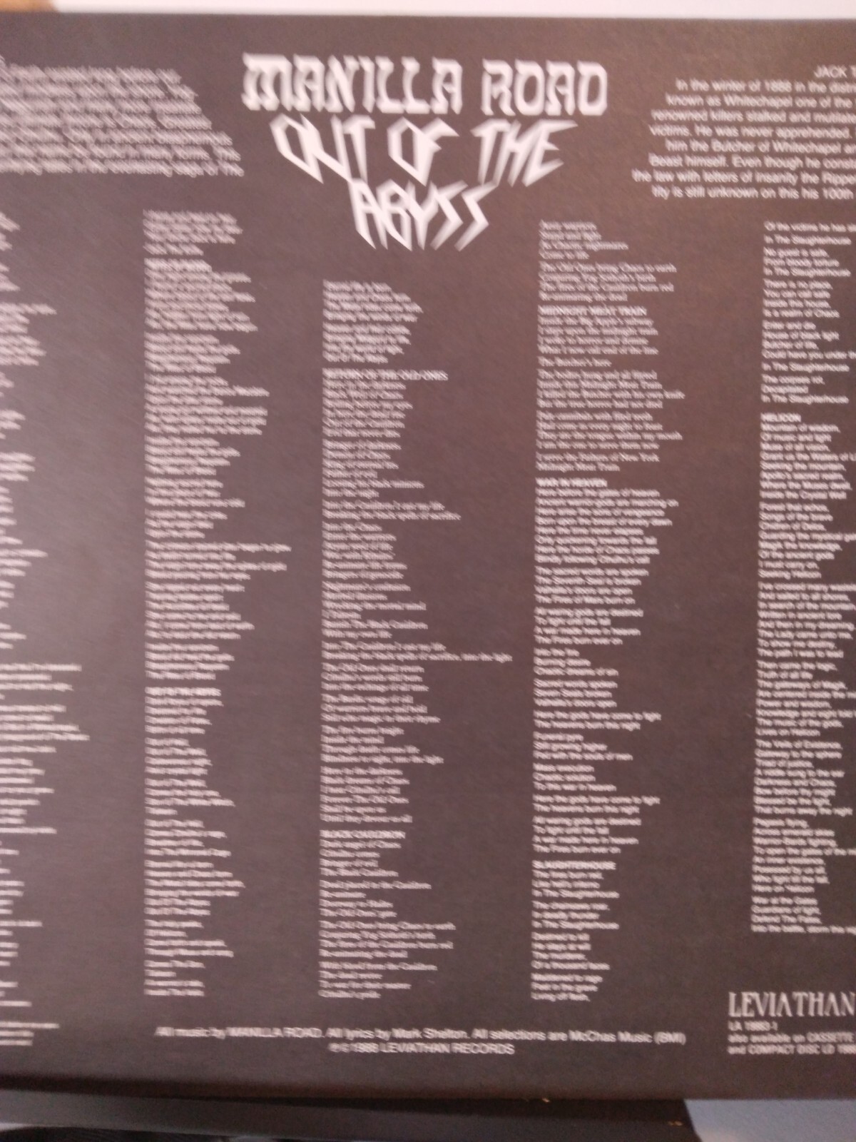 MANILLA ROAD OUT OF THE ABYSS VINYL eBay