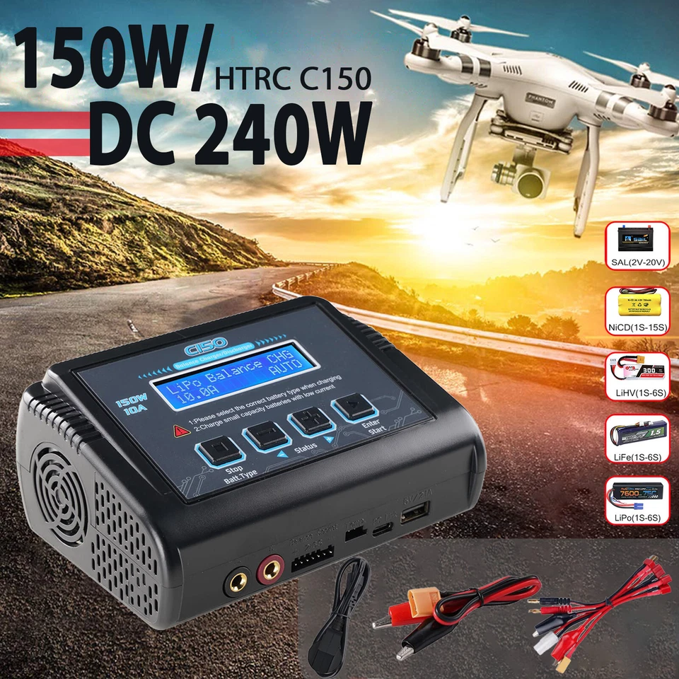 HTRC C150 RC Akku Ladegerät Balance Ladegerät für LiPo LiHV LiFe Lilon NiCd PB - Bild 3 von 4