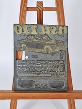 Einzelstück - NSU 110 - alte Druckplatte Werbeflyer - 1960er Jahre - in dänisch