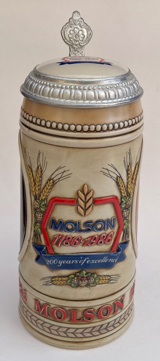 非売品 CHEERS FOR 200YEARS MOLSON 1786-1986 非売品 CHEERS FOR 200YEARS MOLSON 1786-1986 Vintage Beer Stein Mug