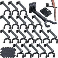 20 Pcs Guitar Hanger Wall Mount Hangers Hooks Holders Slat Adapter 180 Hook Bass