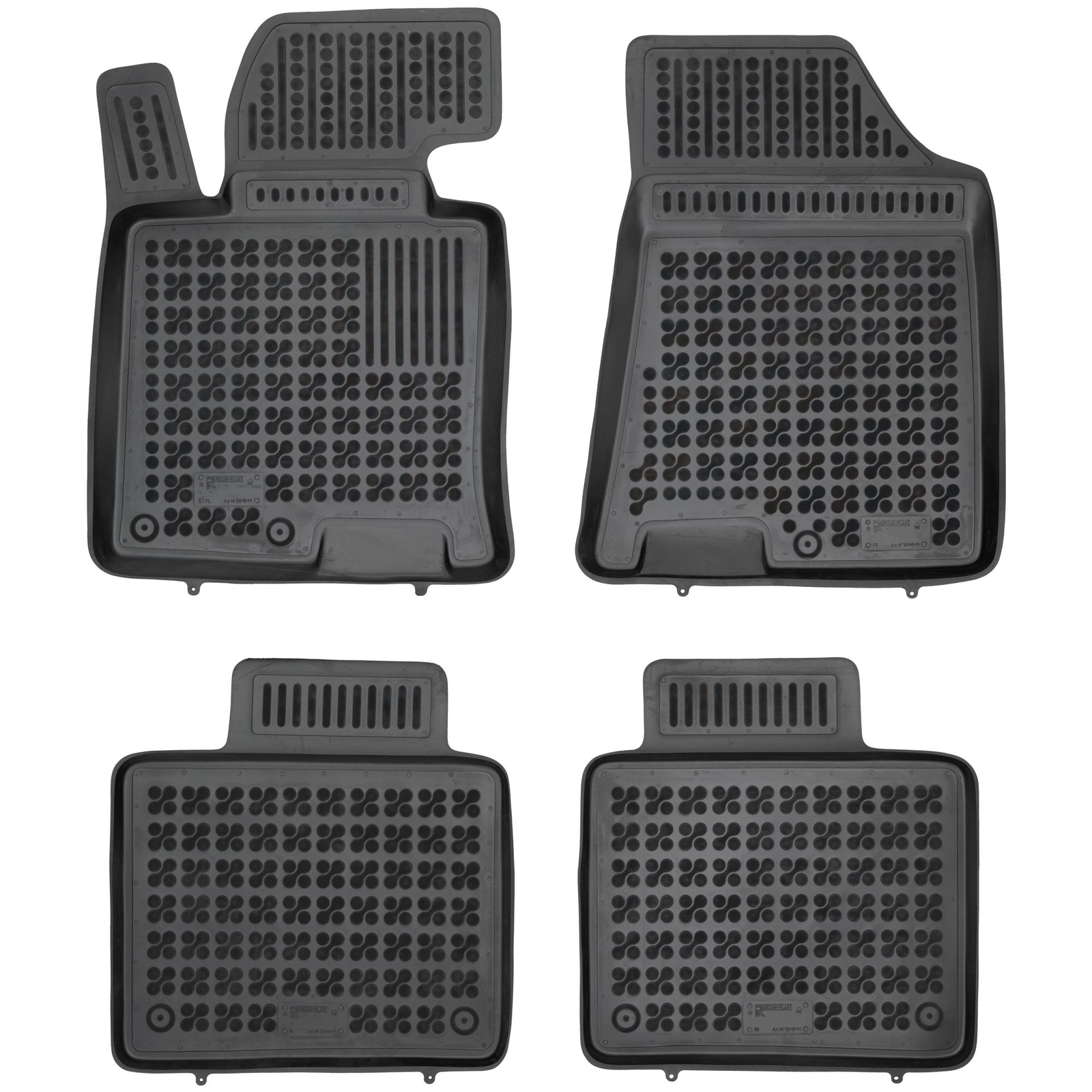 Tapis de sol Rezaw-Plast en caoutchouc premium noir pour Hyundai i40 2011-2019