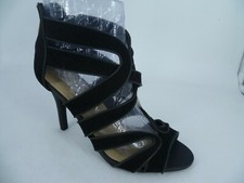 Peacocks Ladies Black Heeled Sandals UK 4 EU 37 LN093 LL 01