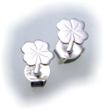 Earrings Stud Clover Real Silver 925 Children's Earrings Sterling Silver Kids