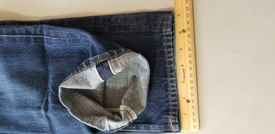 Pantalones de mezclilla de algodón con ribete premium calce recto CLUB MONACO para hombre - 30x32 azul  Foto 3 de 4