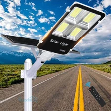 Commercial Solar Street Lights Outdoor Dusk to Dawn Solar High Bright 9000K