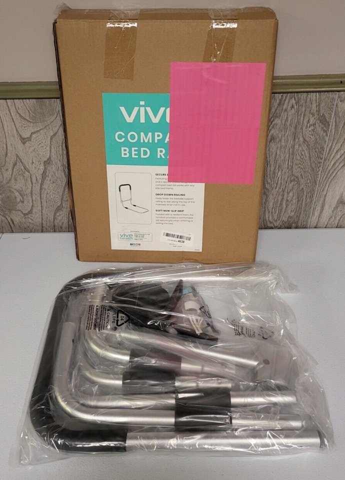 Vive Bed Rail Compact Assist Railing for Elderly Seniors, Handicap
