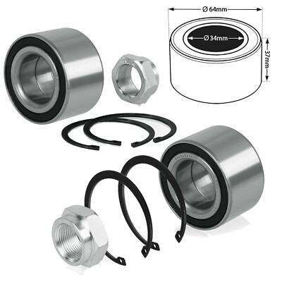 Für STEMA Anhänger Paar Kompaktlager Radlager Satz 34x64x37mm für 2 Räder Nue