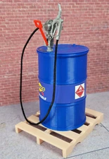 Barrel with Pump Blue 1/10 1/12 Scale Action Figure Garage Dollhouse Diorama