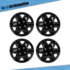 4 Pcs 13 Inch Wheel Hub Caps Black Snap On For All Makes Models Wheel Cover Kit
