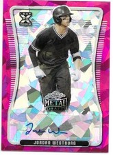 2020 Leaf Metal Draft Baseball JORDAN WESTBURG Rookie Crystal Pink Autograph 1/7