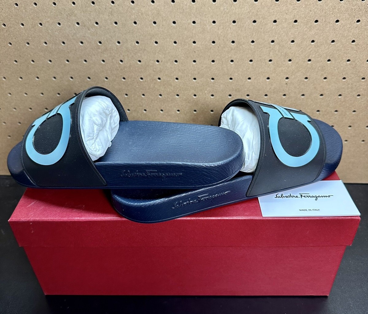 Salvatore Ferragamo Grove 2 Slide Sandal Blue/Turquoise Sz 7 $_57.JPG?set_id=880000500F main image 4