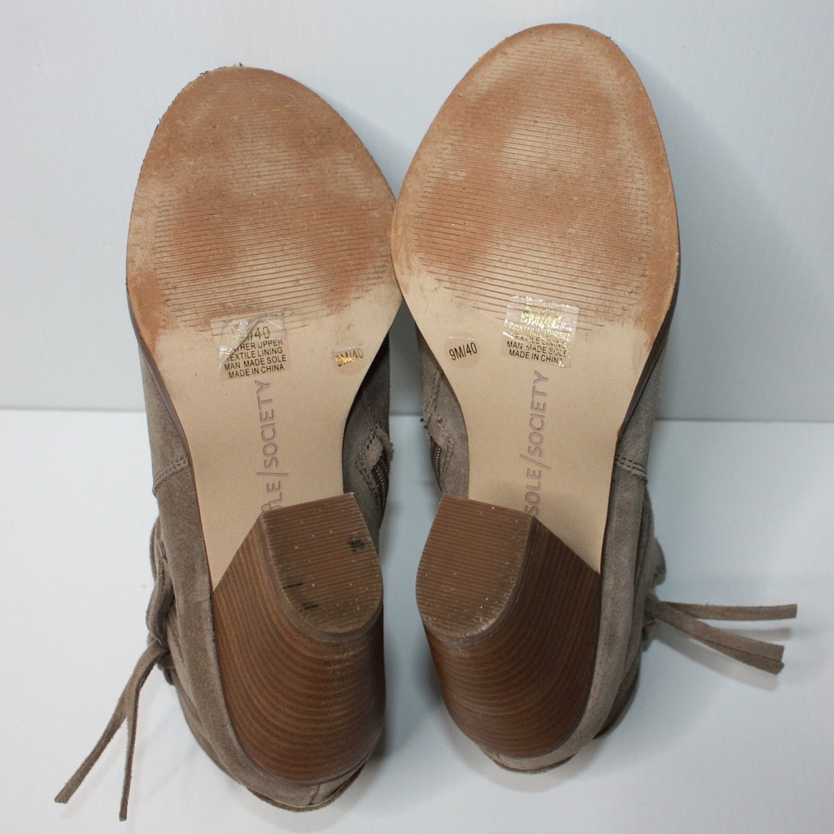 Sole Society Women's Rumi Tassel Bootie Suede Boots Shoes in size