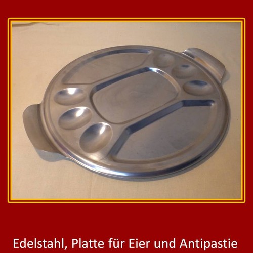 Eierteller,Servierplatte,Antipastiplatte,Eier,Antipasti,Platte,Edelstahl,29,5 cm - Bild 2 von 4