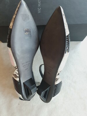 Sandales Vic Matié En Cuir Reptile Noir - Taille 38,5 - Neuves Avec étiquettes (prix D'origine 375€)