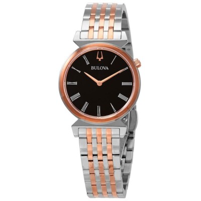 Bulova  Regatta Two Tone Rose Gold Stainless Steel Women s Watch - 98L265
