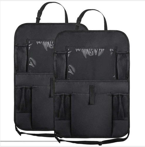 Car Seat Back & Boot Organiser Tidy Storage Multi Pockets Tablet Family Travel - Picture 6 of 8