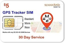 Speedtalk 5 SIM Card for GPS Trackers - Senior Kids Vehicle Pet 5G 4G 30 Days