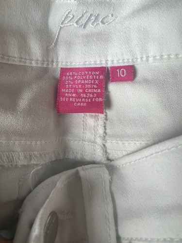 Pinc Premium Big Girls Distressed Ripped White Skinny Jeans Jeggings Size 10 - Picture 3 of 3