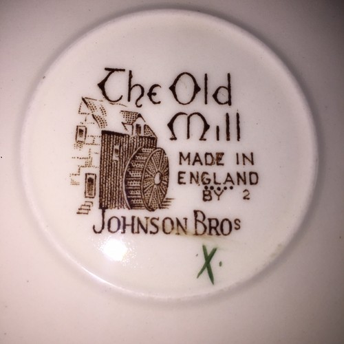 SET OF 3 JOHNSON BROTHERS "THE OLD MILL" SAUCERS Made In England Great Condition - Picture 2 of 10