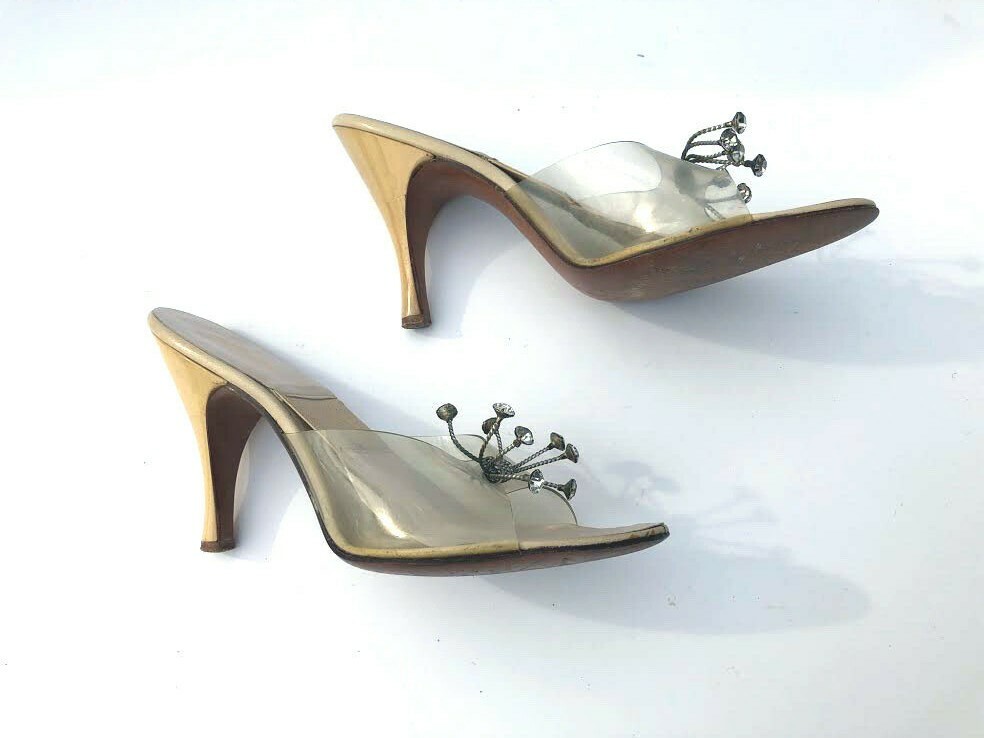 Springolators Vintage JW Robinson Ca 60s Heel mules rhinestone