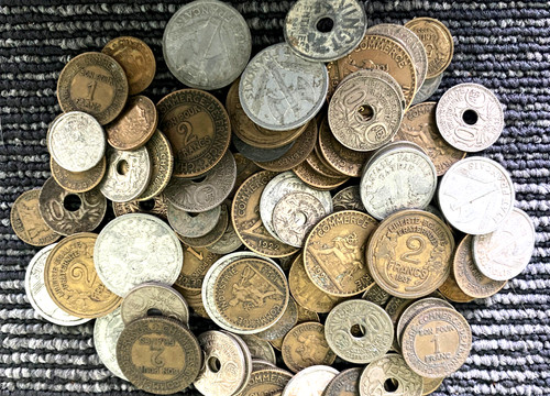France Old Centimes & Francs 1917-1945 Circulated - Random One Coin Per Order