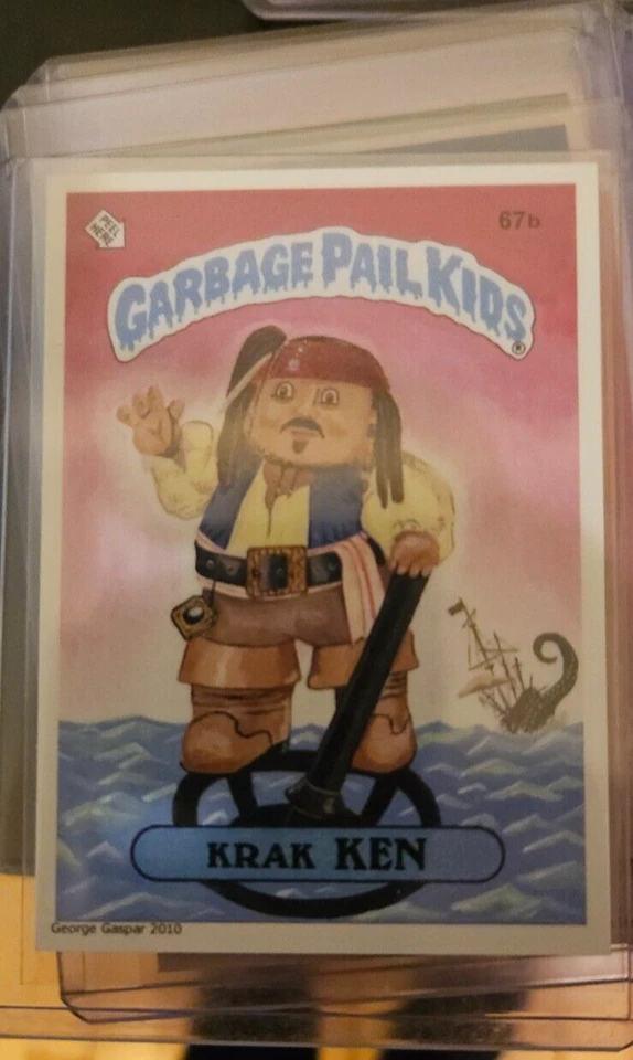 GARBAGE PAIL KIDS PROMO EDICIÓN LIMITADA: TARJETA BRILLANTE JOHNNY DEEP/KRAK KEN ¡RARA! Foto 2 de 2