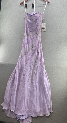 RIVA DESIGNS - Violet Sweetheart Strapless Long Gown Dress Size 6