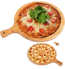 Mama´s Great Elegant Deviled Egg Platter - Reversible Round Cutting & Serving