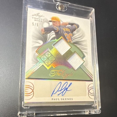 Leaf Trinity The Cycle Paul Skenes Rookie Auto Mem #TCD-PS1 Double /5