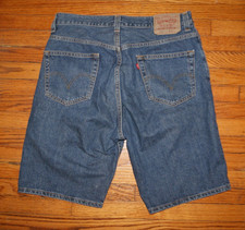Vintage Y2K Levis 505 Denim Shorts 34 Mens Blue Regular Western Summer