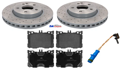 FOR MERCEDES GLC-CLASS GLC 250 D 4MATIC AMG FRONT BRAKE DISCS & PADS & SENSOR
