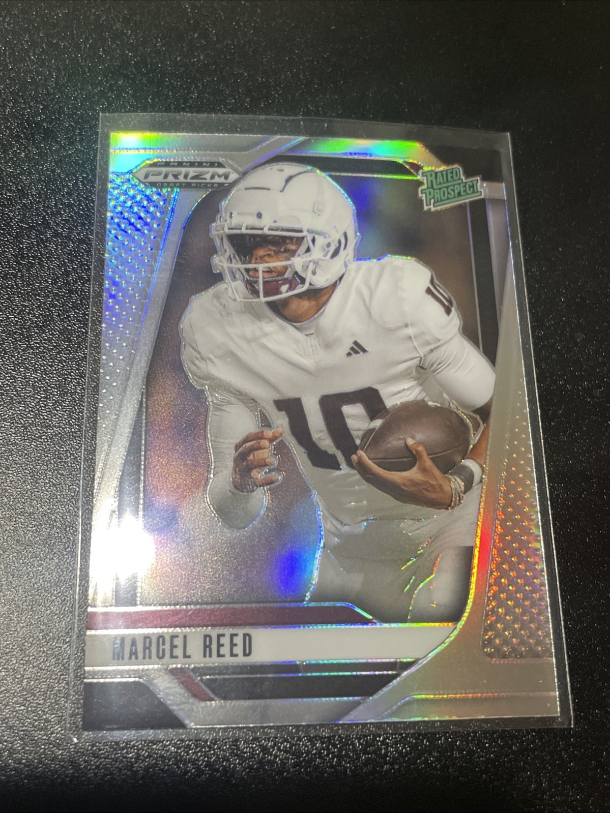 Marcel Reed 2025 Prizm Draft - Rated Prospect Silver Prizm SP - Texas A&M