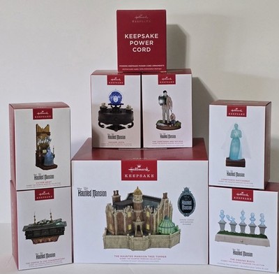 NEW Hallmark  Magic ''Haunted Mansion Ornament Set'' Constance Leota Coffin & More