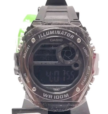Casio Men's Watch, MWD100HB-1BV Illuminator, Black Resin, 5 Alarms, Chrono