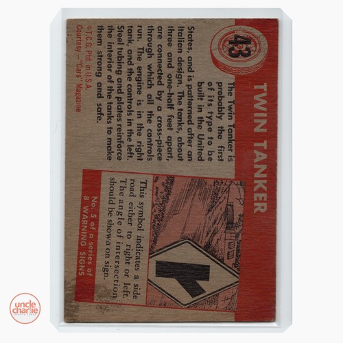 1954 Topps World on Wheels Twin Tanker #43 Low Grade - Picture 2 of 2