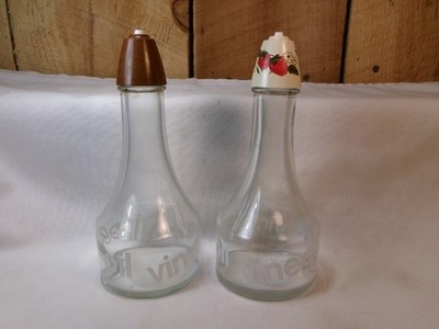 Lot of 2 Vintage Gemco Vinegar and Oil Cruets