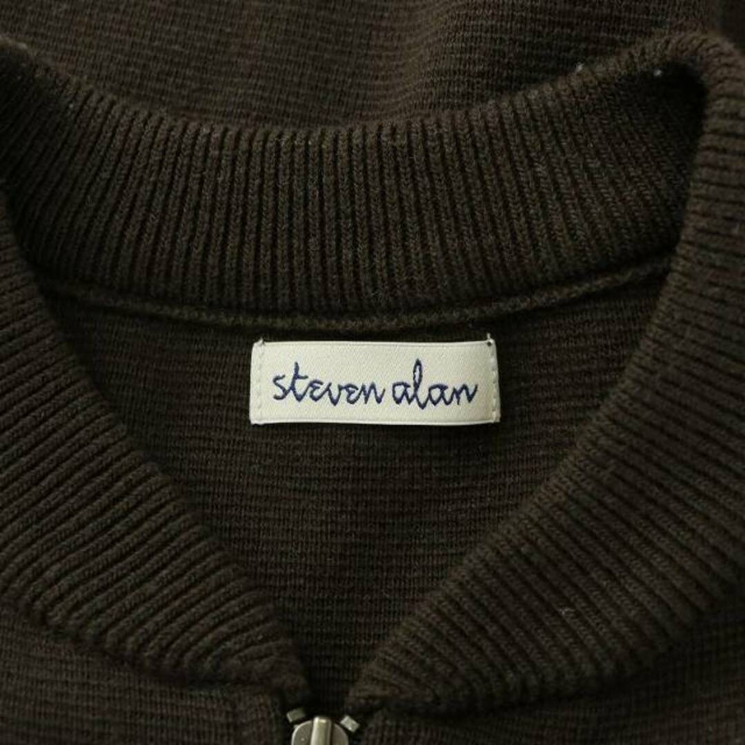 Steven Alan Knit Vest Zip Up Stretch Solid Color S Brown BB